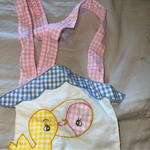 Vintage Little Ones Pink Duck Gingham Bubble Size 18 Months Romper - Picture 7 of 10